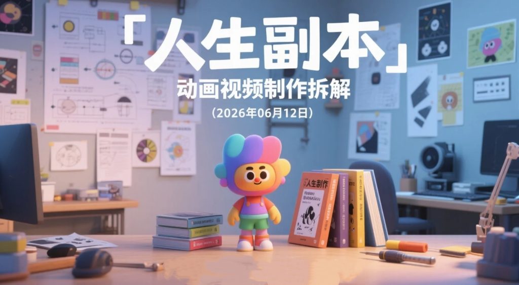 【2026.06.12】人生副本动画项目拆解：新内容方向实操研究与短视频变现思路-老高项目网