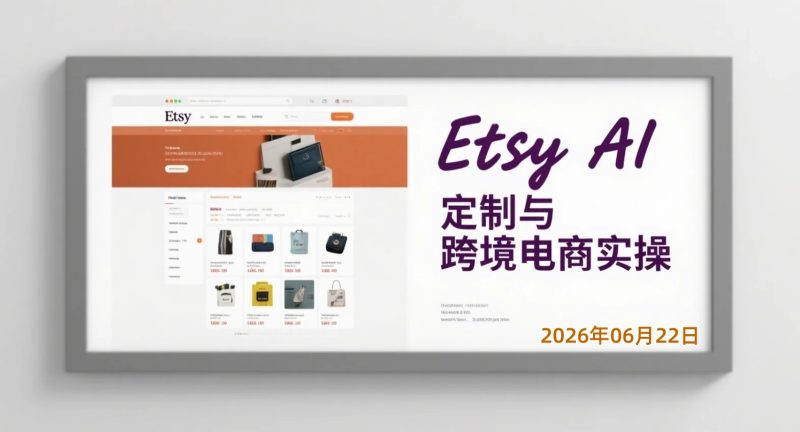 【2026.06.22】Etsy AI定制与跨境电商实操:从0到1打造高客单价数字产品变现项目-老高项目网