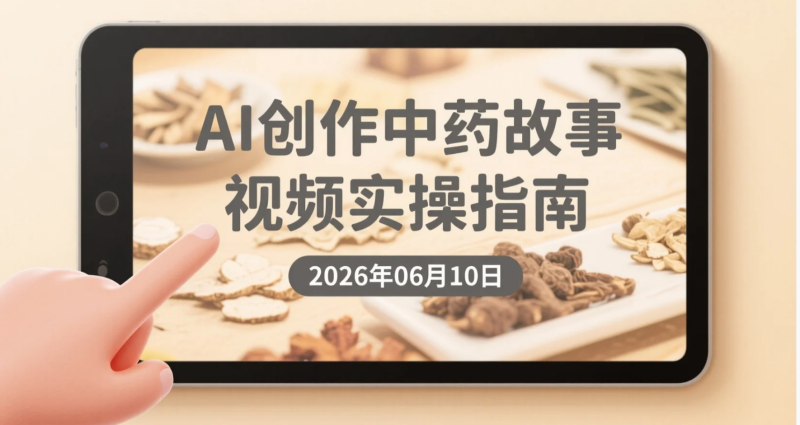 【2026.06.10】AI创作中药故事视频实操指南,结合视频号分成与橱窗模式探索内容变现思路-老高项目网
