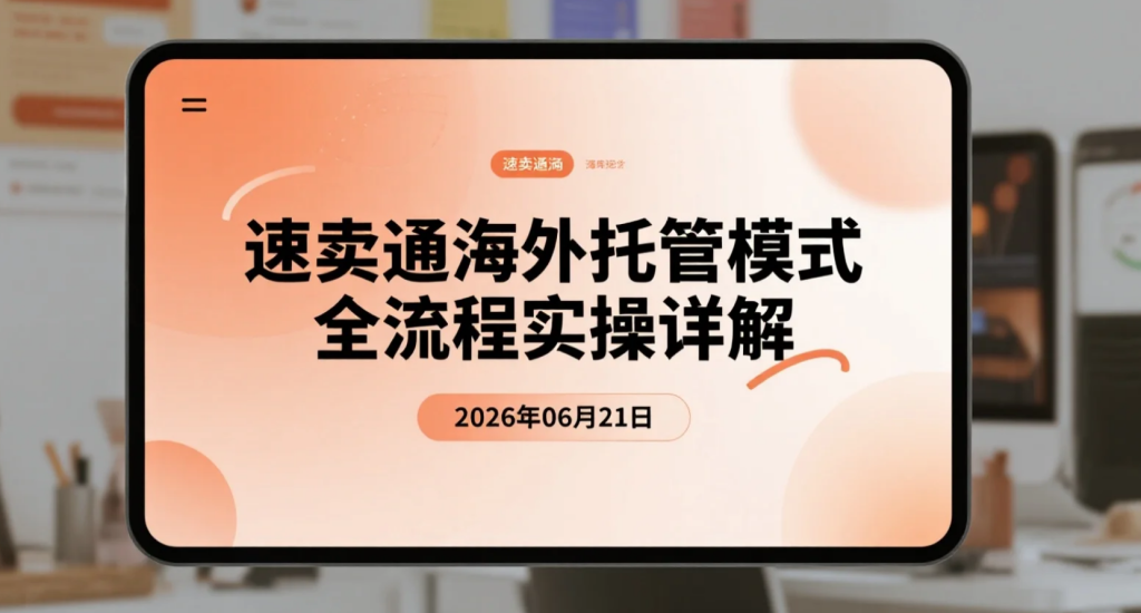 【2026.06.21】速卖通海外托管模式全流程实操：从入驻到运营的完整指南-老高项目网