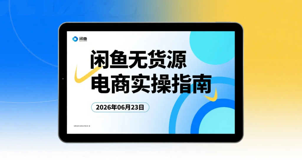 【2026.06.23】闲鱼无货源电商实操指南：从养号到爆品打造的低成本副业运营思路-老高项目网