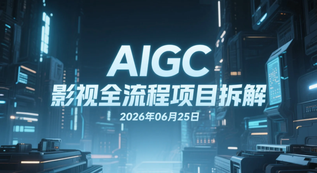 【2026.06.25】AIGC影视全流程项目拆解：用Gemini+DeepSeek完成AI影视创作与视频制作-老高项目网