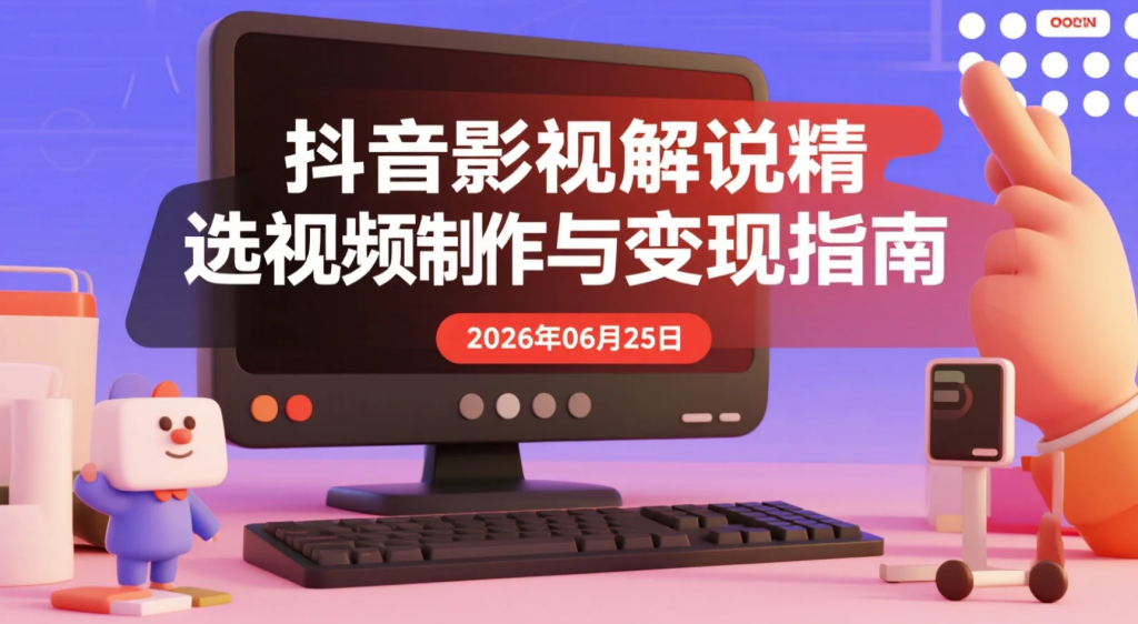 【2026.06.25】抖音影视解说精选视频制作与变现指南：从内容创作到独家签约思路拆解-老高项目网