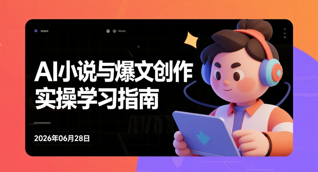 【2026.06.28】AI小说与爆文创作实操学习指南：零基础快速上手内容变现-老高项目网