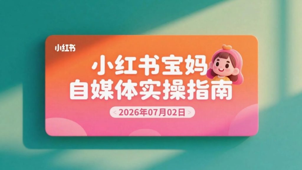 【2026.07.02】小红书宝妈自媒体实操指南：IP定位、内容创作、关键词布局、直播运营与变现思路-老高项目网