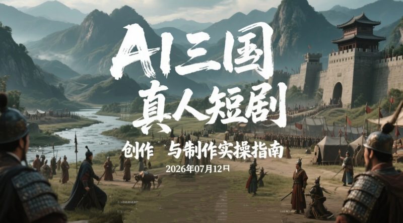 【2026.07.12】AI三国真人短剧创作与制作实操指南-老高项目网