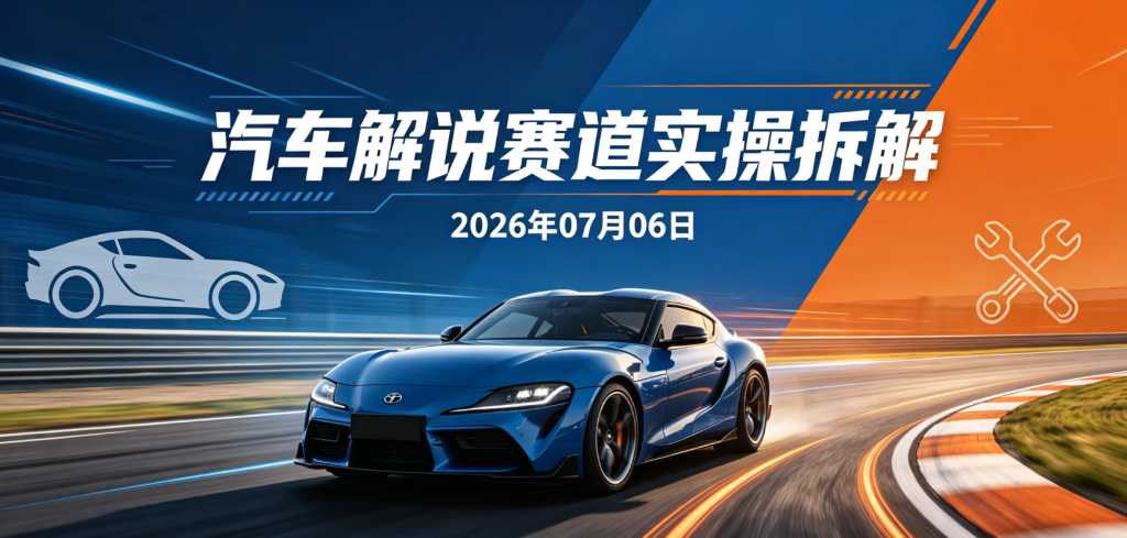 【2026.07.06】汽车解说赛道实操拆解：从内容制作到平台精选与签约运营，了解多元变现思路-老高项目网