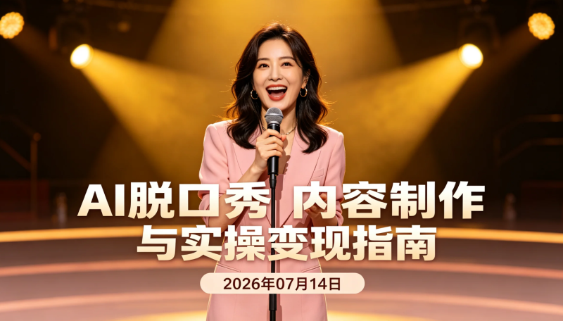 【2026.07.14】AI脱口秀内容制作与实操变现指南:借助AI工具高效打造热门短视频内容-老高项目网