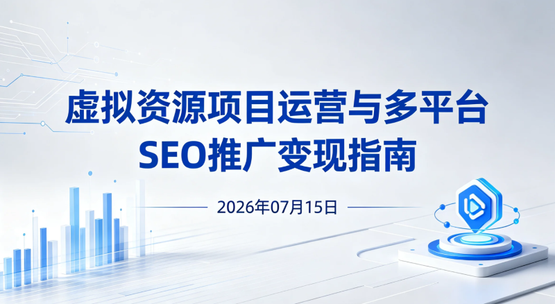 【2026.07.15】虚拟资源项目运营与多平台SEO推广变现指南:平台搭建、关键词挖掘、AI内容创作与私域运营-老高项目网