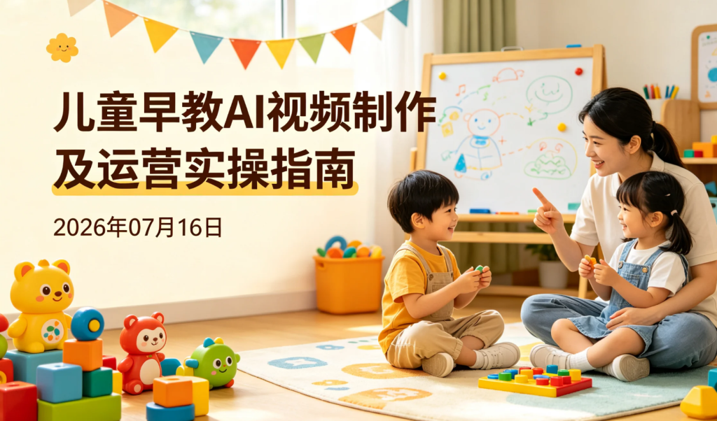 【2026.07.16】儿童早教AI视频制作及运营实操指南：0-6岁认知内容创作｜AI动画制作｜流量优化｜早教赛道变现思路-老高项目网
