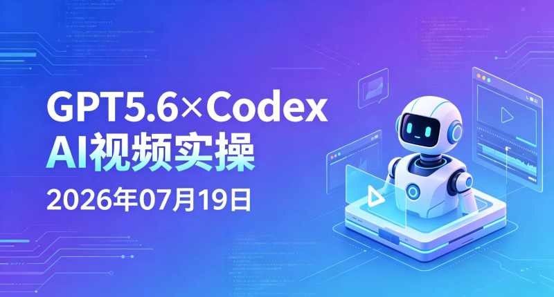 【2026.07.19】GPT5.6×Codex AI视频实操:提示词设计、角色设定、封面制作与自动化工作流解析-老高项目网