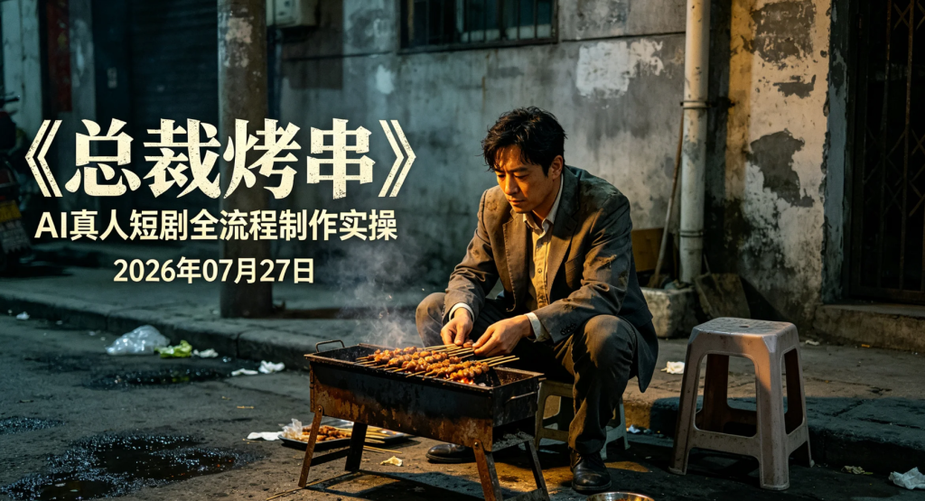 【2026.07.27】《总裁烤串》AI真人短剧全流程制作实操：Claude 剧情创作 + Higgsfield 自动生成视频-老高项目网