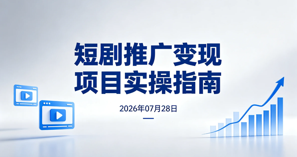【2026.07.28】短剧推广变现项目实操指南：短剧运营、选材剪辑、多平台发布与账号运营实操-老高项目网