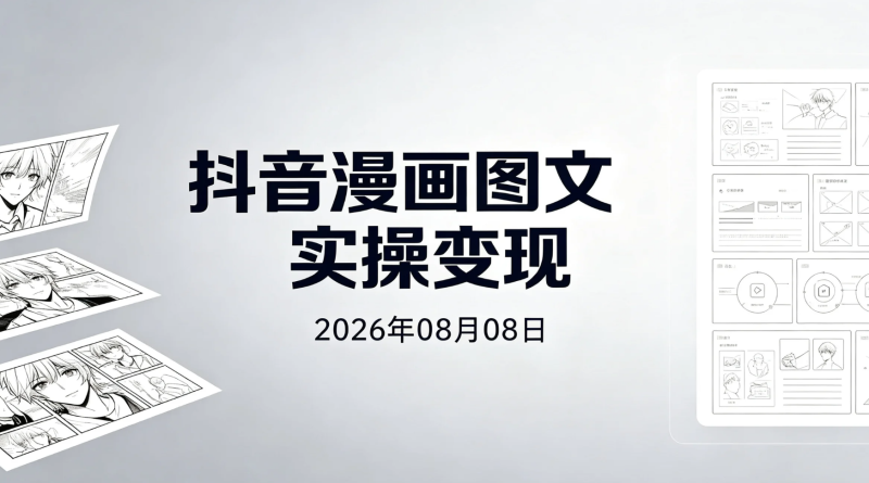 【2026.08.08】抖音漫画图文实操变现:10分钟快速完成作品制作与内容发布-老高项目网