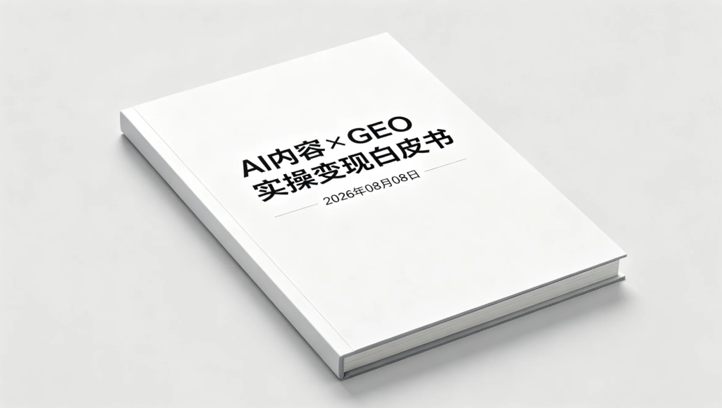 【2026.08.08】AI内容×GEO实操变现白皮书：从内容量产到搜索分发全链路研究-老高项目网