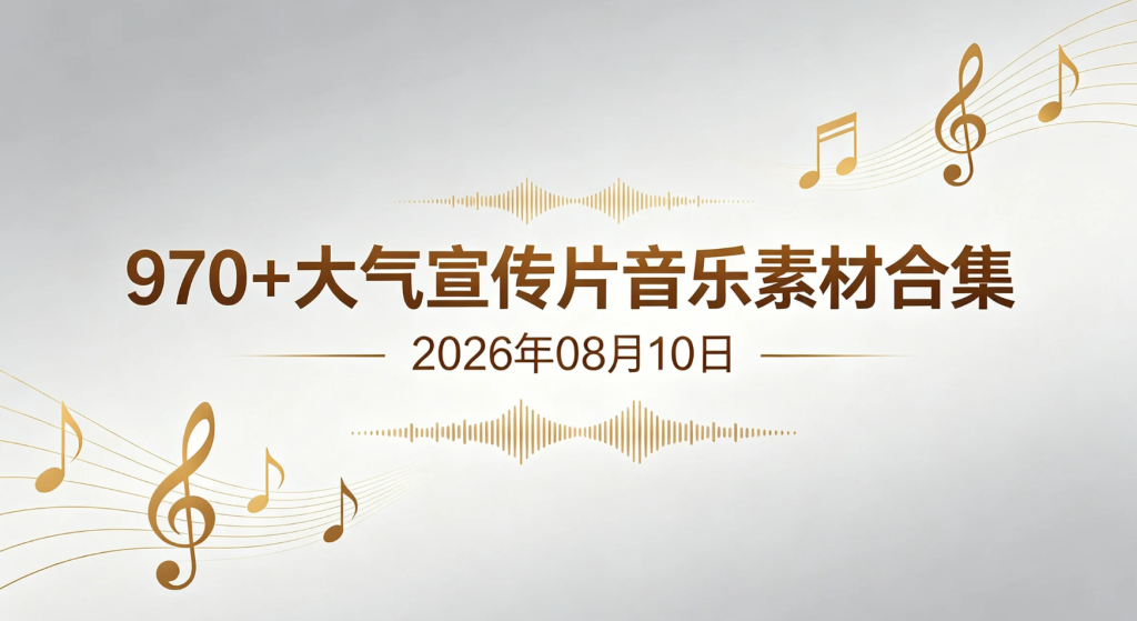 【2026.08.10】970+大气宣传片音乐素材合集，覆盖多场景视频创作与实操应用-老高项目网