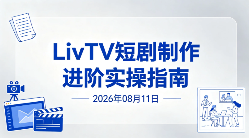 【2026.08.11】LivTV短剧制作进阶实操指南:从素材制作到镜头叙事的完整生产流程-老高项目网