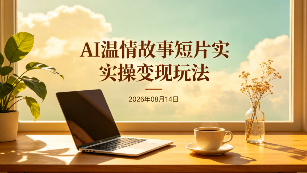 【2026.08.14】AI温情故事短片实操变现玩法：第一人称内容创作与账号运营方法-老高项目网