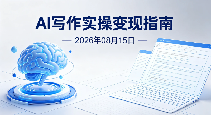 【2026.08.15】AI写作实操变现指南:商业文稿与短剧剧本双方向-老高项目网
