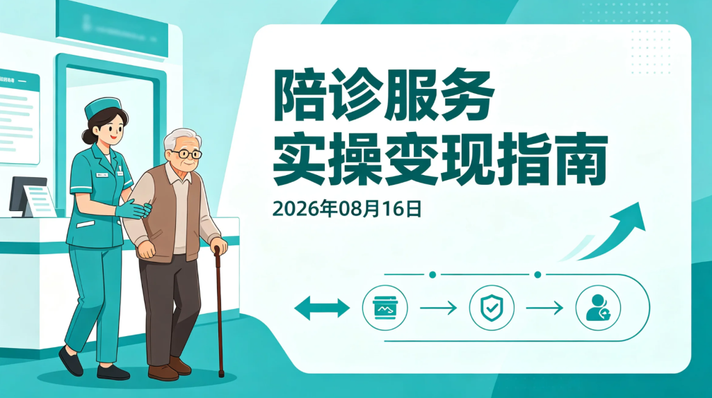 【2026.08.16】陪诊服务实操变现指南｜小红书起号获客与本地服务落地-老高项目网