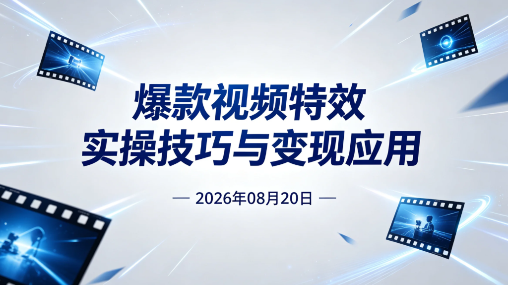 【2026.08.20】爆款视频特效实操技巧与变现应用-老高项目网