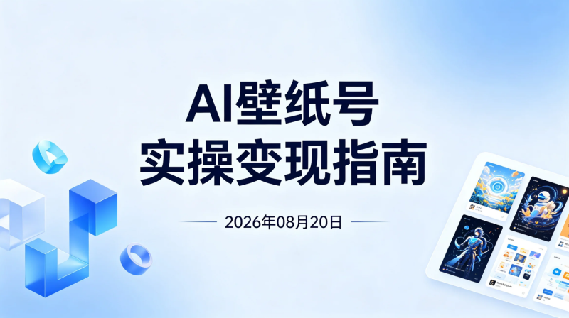 【2026.08.20】AI壁纸号实操变现指南:网盘拉新+小红书+B站+公众号多平台引流-老高项目网