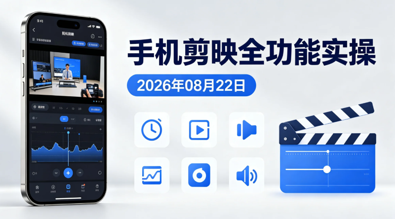 【2026.08.22】手机剪映全功能实操:掌握视频剪辑常用工具与操作技巧-老高项目网