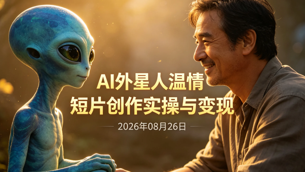【2026.08.26】AI外星人温情短片创作实操与变现-老高项目网