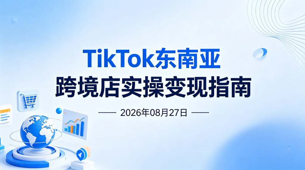 【2026.08.27】TikTok东南亚跨境店实操变现指南｜从入驻搭建到选品运营全流程解析-老高项目网