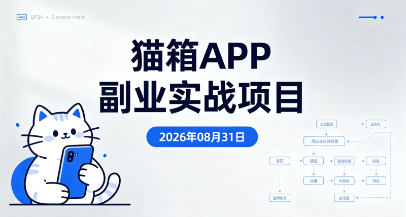 【2026.08.31】猫箱APP 副业实战项目:虚拟角色短剧与宣传片变现-老高项目网