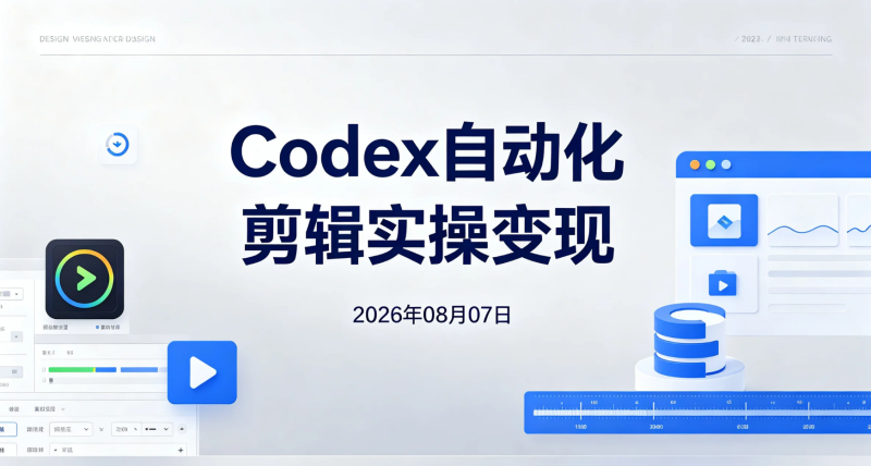 【2026.08.07】Codex自动化剪辑实操变现:AI多接口联动与图文视频生成流程解析-老高项目网