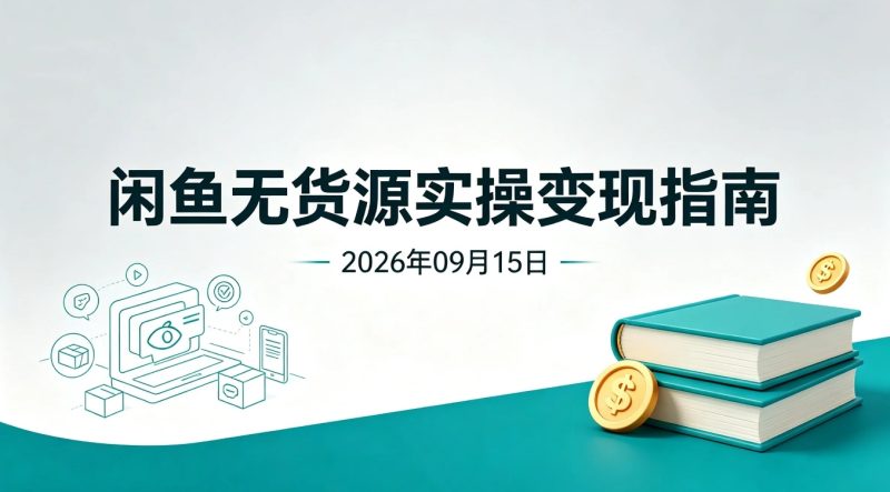 【2026.09.15】闲鱼无货源实操变现指南：账号养成、选品优化、流量推广与出单售后全流程-老高项目网