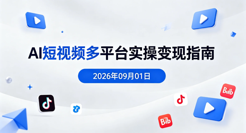 【2026.09.01】AI短视频多平台实操变现指南:豆包+醒图+剪映+红果漫剧+番茄小说-老高项目网