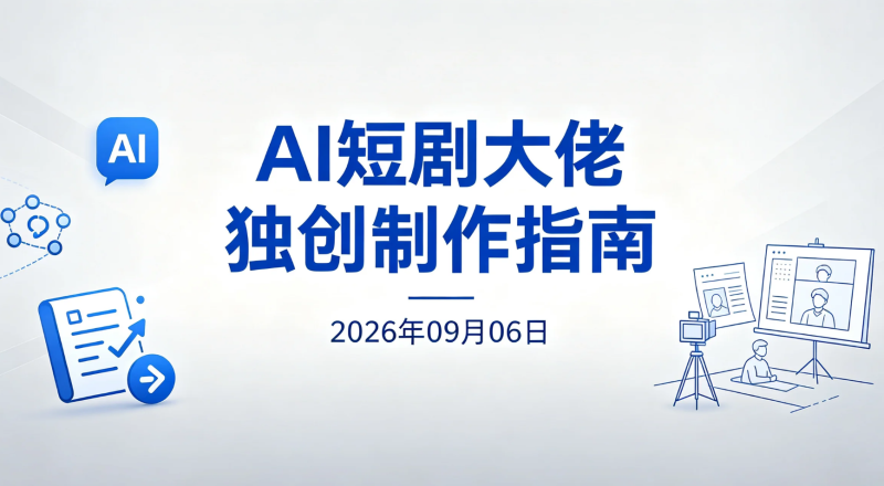 【2026.09.06】AI短剧大佬独创制作指南：小白也能轻松上手-老高项目网