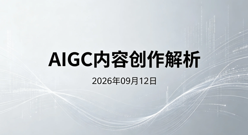 【2026.09.12】AIGC内容创作解析:电商视觉、产品宣传片、AI短剧与小红书内容制作-老高项目网