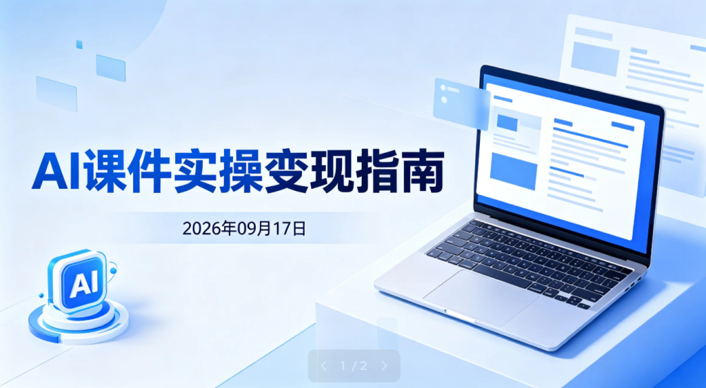 【2026.09.17】AI课件实操变现指南：从课件制作到商品上架与笔记引流的完整流程-老高项目网
