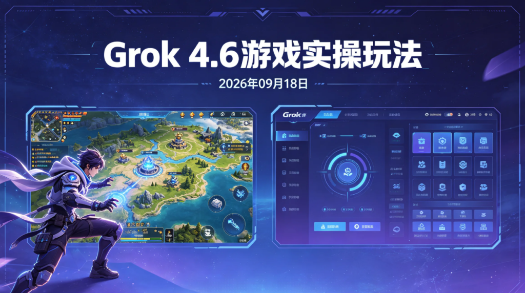 【2026.09.18】Grok 4.6游戏实操玩法：AI打造FPS与互动游戏玩法解析-老高项目网
