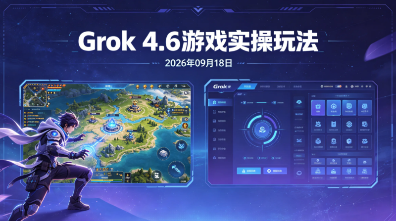 【2026.09.18】Grok 4.6游戏实操玩法:AI打造FPS与互动游戏玩法解析-老高项目网