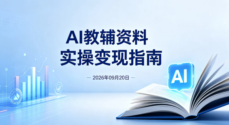 【2026.09.20】AI教辅资料实操变现:一键生成教材PPT、教案与逐字稿-老高项目网