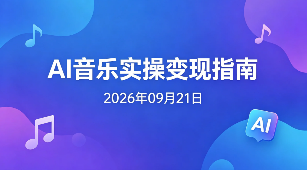 【2026.09.21】AI音乐实操变现指南：Suno编曲混音、声音克隆、版权与账号运营-老高项目网