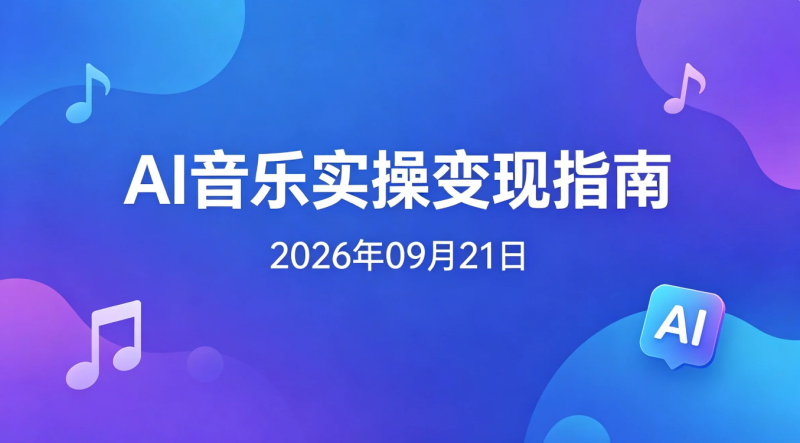 【2026.09.21】AI音乐实操变现指南:Suno编曲混音、声音克隆、版权与账号运营-老高项目网