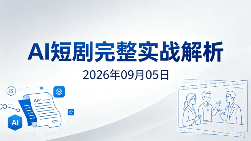【2026.09.05】AI短剧完整实战解析：DeepSeek+ChatGPT+Claude三AI联创实操指南-老高项目网