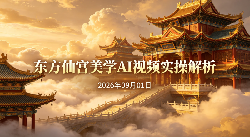 【2026.09.01】东方仙宫美学AI视频实操解析:从仙境生图到动态短片的完整方法-老高项目网